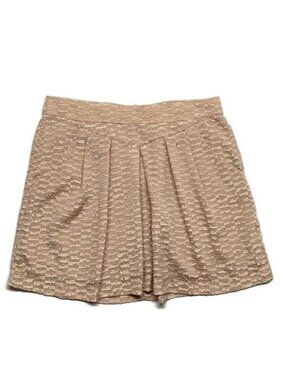 GAP A Line Skirt Womens 4 Beige Pleated Casual Work Career